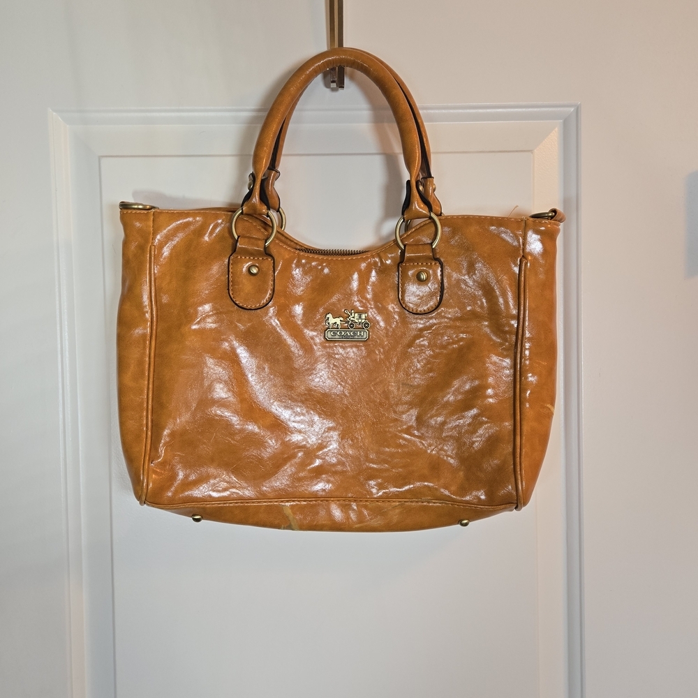 Coach Caramel Leather Tote - Picture 1 of 9